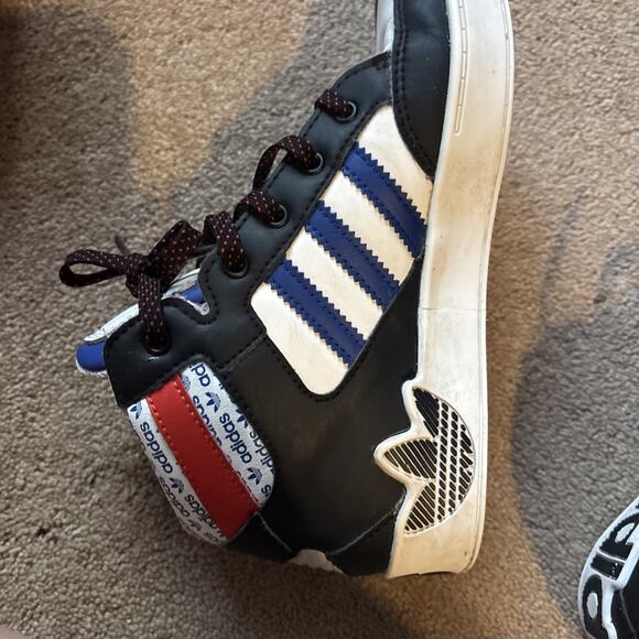 adidas Kids Top Ten RB White Black Size 13 1/2 Kids - Picture 3 of 9